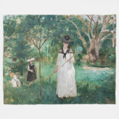 Berthe Morisot - De Butterfly Hunt Fleece Deken (Voorkant (Horizontaal))