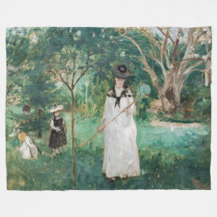 Berthe Morisot - De Butterfly Hunt Fleece Deken