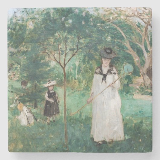 Berthe Morisot - De Butterfly Hunt Stenen Onderzetter (Voorkant)