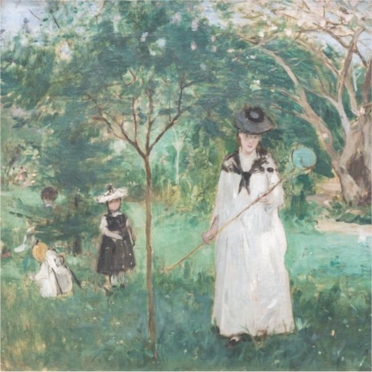 Berthe Morisot - De Butterfly Hunt Sticker (Voorkant)
