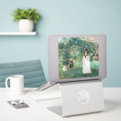 Berthe Morisot - De Butterfly Hunt Sticker (Laptop op bureau)