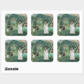 Berthe Morisot - De Butterfly Hunt Vierkante Sticker (Vel)