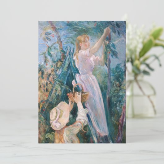 Berthe Morisot - De Cherry Picker Bedankkaart (Staand voorkant)