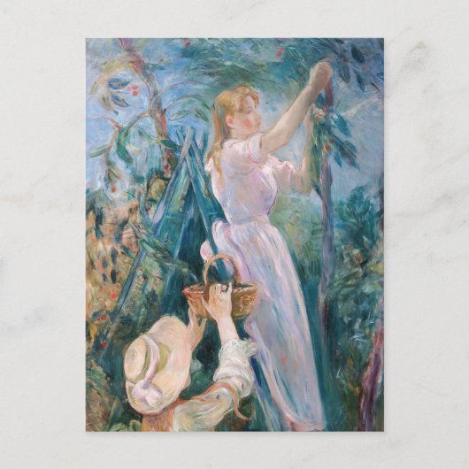 Berthe Morisot - De Cherry Picker Briefkaart (Voorkant)