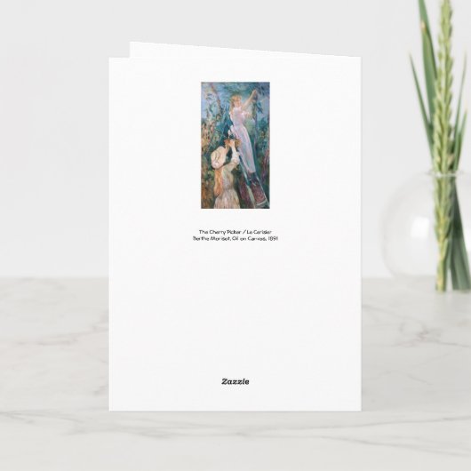 Berthe Morisot - De Cherry Picker Kaart (Achterkant)