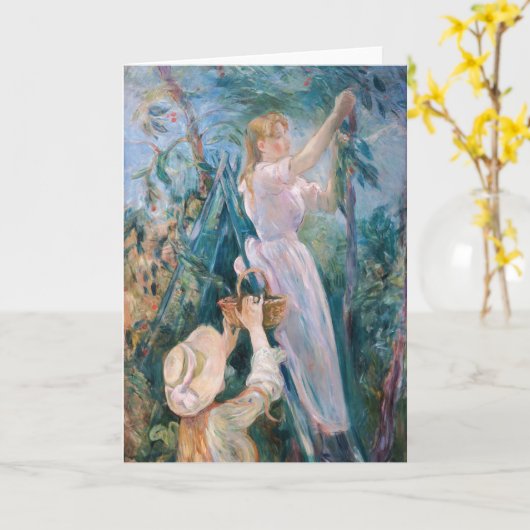 Berthe Morisot - De Cherry Picker Kaart (Gele Bloem)