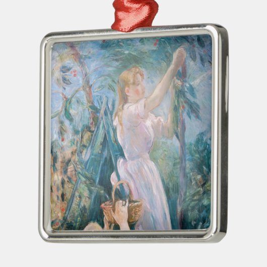 Berthe Morisot - De Cherry Picker Metalen Ornament (Links)