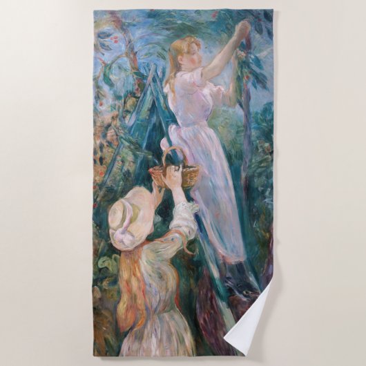 Berthe Morisot - De Cherry Picker Strandlaken (Voorkant)