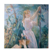 Berthe Morisot - De Cherry Picker Tegeltje (Voorkant)