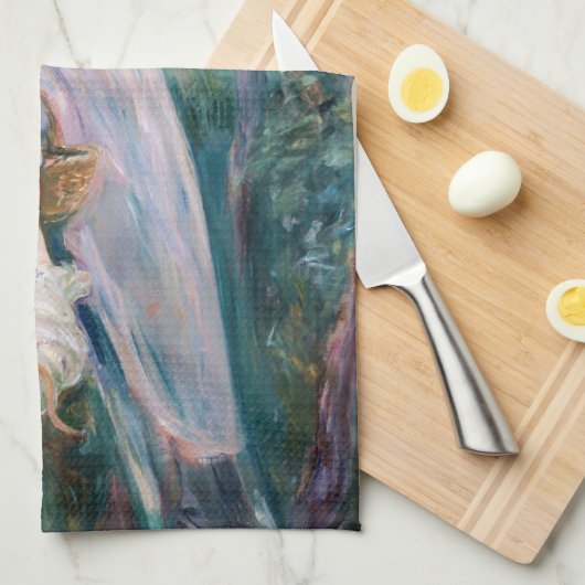 Berthe Morisot - De Cherry Picker Theedoek (Quarter Fold)