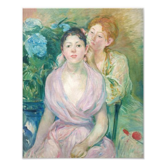 Berthe Morisot - De Horstensia / De twee zussen Foto Afdruk (Voorkant)