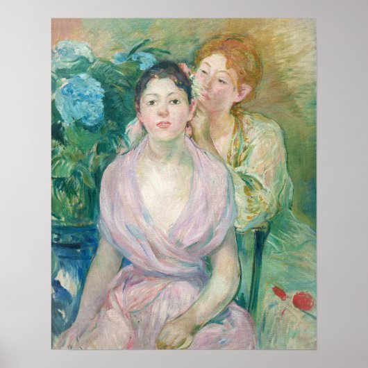 Berthe Morisot - De Hortensia / De Twee Zusters Poster (Voorkant)