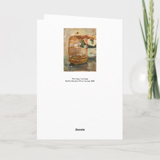 Berthe Morisot - De kooi Kaart (Achterkant)