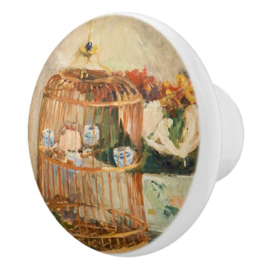 Berthe Morisot - De kooi Keramische Knop (Rechts)