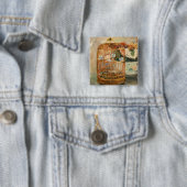 Berthe Morisot - De kooi Vierkante Button 5,1 Cm (In situ)