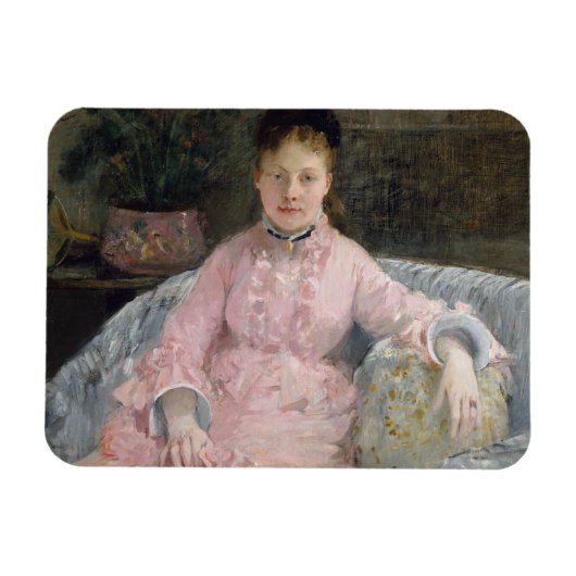 Berthe Morisot - De Roze Jurk Magneet (Horizontaal)