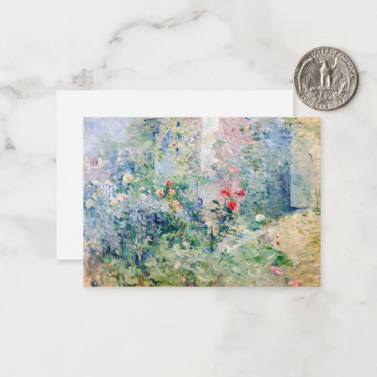 Berthe Morisot - De tuin bij Bougival Notitiekaartje (Voorkant / Achterkant in situ)