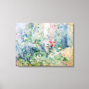 Berthe Morisot - De tuin in Bougival Canvas Afdruk