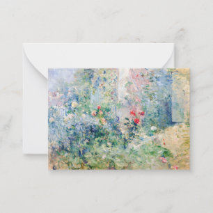 Berthe Morisot - De tuin in Bougival Notitiekaartje