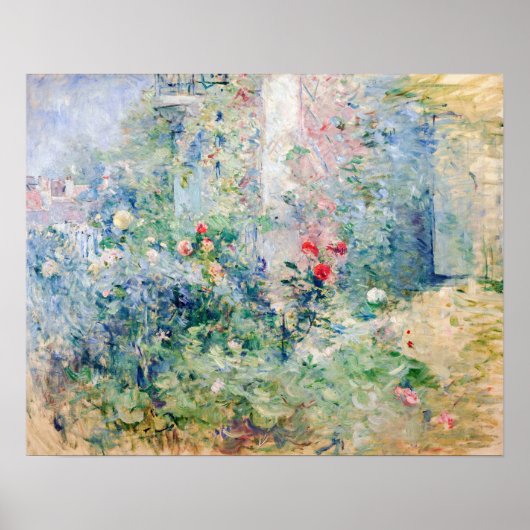 Berthe Morisot - De tuin in Bougival Poster (Voorkant)