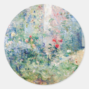 Berthe Morisot - De tuin in Bougival Ronde Sticker