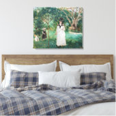 Berthe Morisot - De Vlinderjacht Canvas Afdruk (Insitu (Slaapkamer))