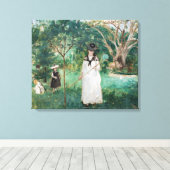 Berthe Morisot - De Vlinderjacht Canvas Afdruk (Insitu (Houten vloer))