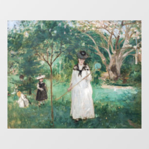 Berthe Morisot - De Vlinderjacht Raamsticker