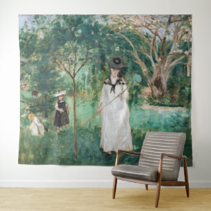Berthe Morisot - De Vlinderjacht Wandkleed