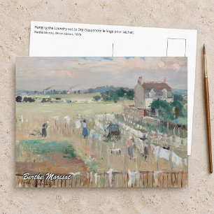 Berthe Morisot - De was ophangen om te drogen Briefkaart
