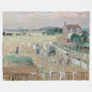 Berthe Morisot - De was ophangen om te drogen Fleece Deken