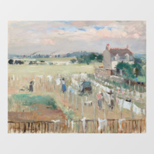 Berthe Morisot - De was ophangen om te drogen Raamsticker