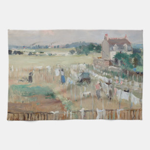 Berthe Morisot - De was ophangen om te drogen Theedoek