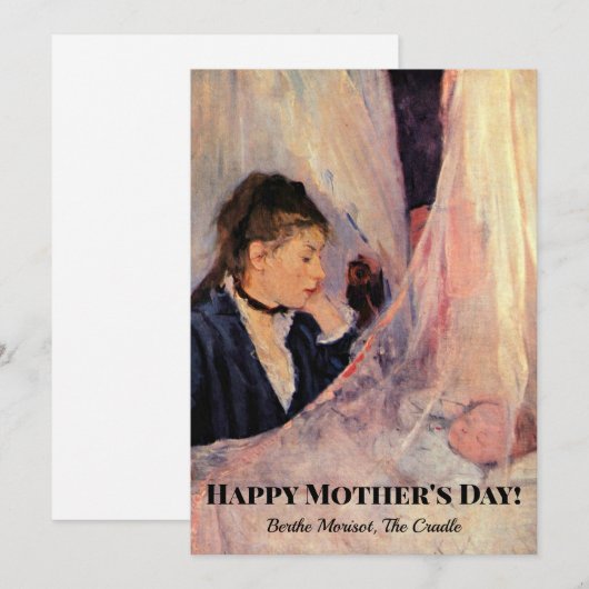 Berthe Morisot, De Wieg, Feestdagenkaart (Voorkant / Achterkant)
