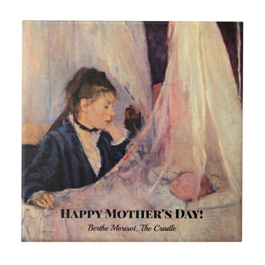 Berthe Morisot, De wieg, Tegeltje (Voorkant)
