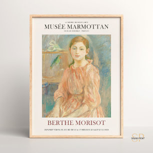 Berthe Morisot Dochter met Parakeet Art Print