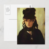 Berthe Morisot door Edouard Manet Briefkaart (Voorkant / Achterkant)