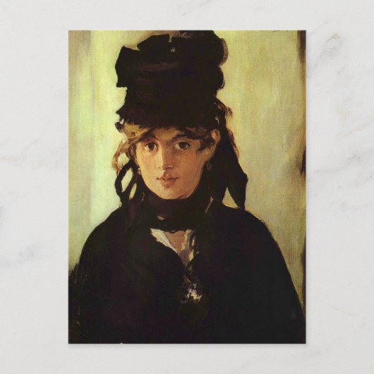 Berthe Morisot door Edouard Manet Briefkaart (Voorkant)