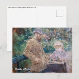 Berthe Morisot - Eugene Manet met zijn dochter Briefkaart