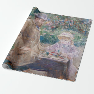 Berthe Morisot - Eugene Manet met zijn dochter Cadeaupapier