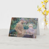 Berthe Morisot - Eugene Manet met zijn dochter Kaart (Gele Bloem)