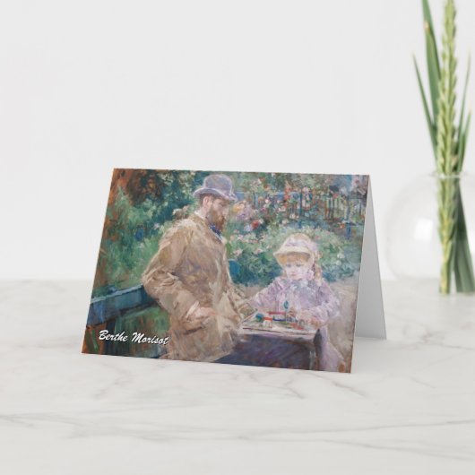 Berthe Morisot - Eugene Manet met zijn dochter Kaart (Voorkant)