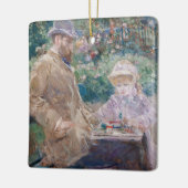 Berthe Morisot - Eugene Manet met zijn dochter Keramisch Ornament (Links)