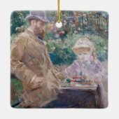 Berthe Morisot - Eugene Manet met zijn dochter Keramisch Ornament (Achterkant)