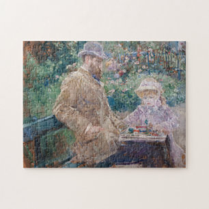 Berthe Morisot - Eugene Manet met zijn dochter Legpuzzel