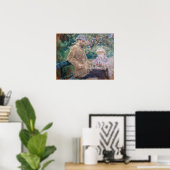 Berthe Morisot - Eugene Manet met zijn dochter Poster (Thuiskantoor)