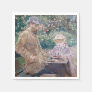 Berthe Morisot - Eugene Manet met zijn dochter Servet