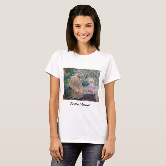Berthe Morisot - Eugene Manet met zijn dochter T-shirt (Voorkant volledig)