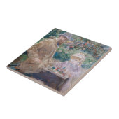 Berthe Morisot - Eugene Manet met zijn dochter Tegeltje (Zijkant)