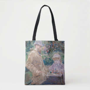 Berthe Morisot - Eugene Manet met zijn dochter Tote Bag